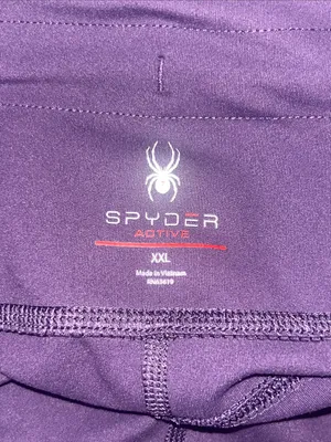 Spyder Active Sport Women's Purple High Waisted Stretch Cargo Leggings thumbnail 7