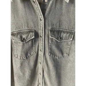 H&M Black Wash Denim Shirt Jacket Size S GUC thumbnail 3