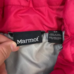 Marmot Full Zip Pink Puffer Jacket Size S thumbnail 4