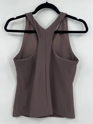 Beyond Yoga Refocus Ribbed Classic Tank Top High-Neck Racerback Woodland Medium thumbnail 4