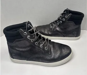 Timberland Dausette A1QIV Women’s 7.5 Black Metallic Leather Sneaker Boots thumbnail 1