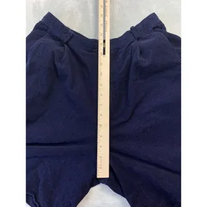 Vintage Women Medium Shorts Mom‎ Casey Max High Rise Pleated Blue Corduroy thumbnail 3
