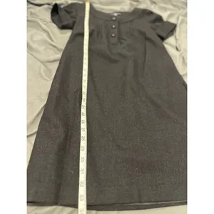 VTG GAP Wool Blend Pleated Bib Shift Dress Women SZ: 4 Black preppy mall brand thumbnail 4