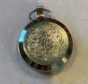 Harvester Gold Vintage Clock Pocket Watch Pendant Necklace thumbnail 5