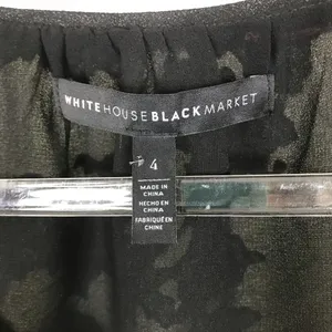 3/$30 White House Black Market | Black Velvet Floral Cold Shoulder Top 4 thumbnail 6