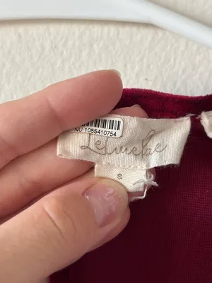 Let me be Burgundy Long Sleeve Velvet Dress - Size Small thumbnail 4