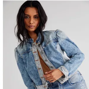 Free People Aubrey Jean Jacket thumbnail 14