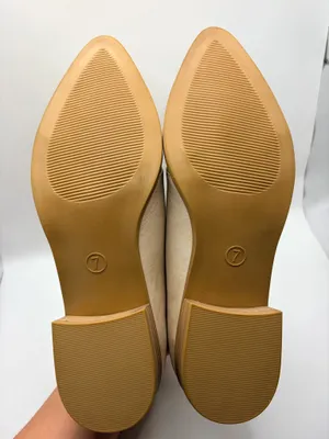 Universal Thread Women’s Size 7 Beige Cutout D’Orsay Flats Low Heel Minimalist Shoes thumbnail 7