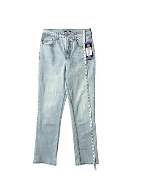 FRYE High Rise Straight Leg Relaxed Fit Cuffed Uncuffed Jean Blue Denim Sz 4/27 thumbnail 11