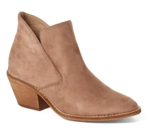Catherine Malandrino‎ Margaret Taupe Block Heeled Faux-Suede Ankle Bootie Size 6 thumbnail 1