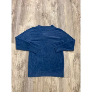 Sunday Best Aritzia Womens Blue Fuzzy Eyelash Knit V-Neck Sweater Small Pullover thumbnail 3