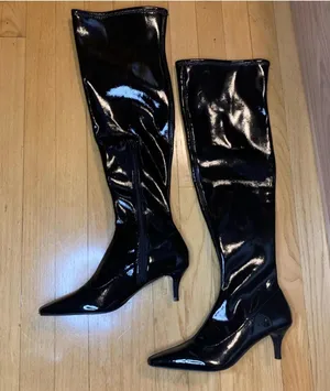 Abound Carmy Over the Knee Boots in Black Patent - Size 7.5 thumbnail 1