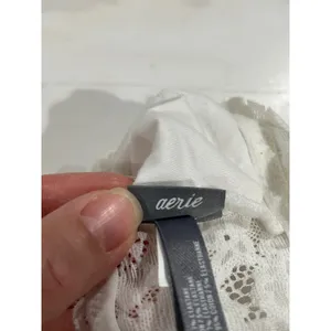 Aerie Lace Bralette White and‎ red lace Lined Wireless Small/Large thumbnail 5