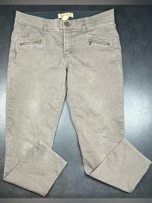 Democracy “AB”technology Women’s Size 10 Gray Mid Rise Zip Pockets Stretch Jeans thumbnail 1