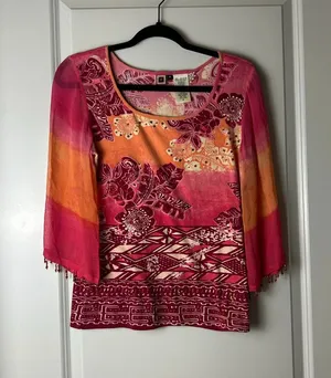 Forbidden Y2K beaded euro fairy top size m thumbnail 1