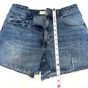 Topshop high rise a-line denim shorts sz 8 thumbnail 1