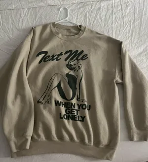 Lonely Ghost Crewneck Text Me When You Get Lonely thumbnail 1