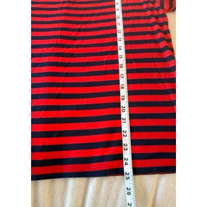 Lauren Ralph Lauren Women’s Top Sz LG Red Navy‎ Stripe Gold Buttons Equestrian thumbnail 9