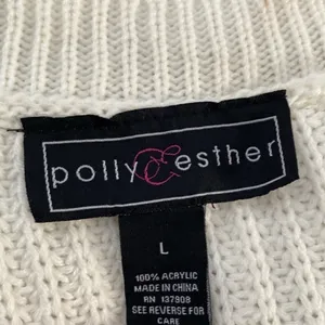 NWOT Polly & Esther loose cable knit distressed cardigan thumbnail 8