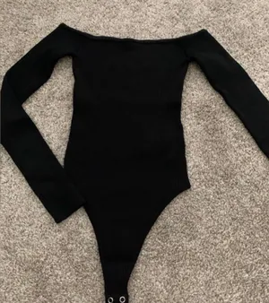 Bodysuit Forever 21 Black Ribbed Size Medium NEW WOMENS thumbnail 1