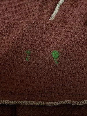 Paper Crane Clay/Burnt Orange Waffle Knit Long Sleeve Shirt Size Small thumbnail 8