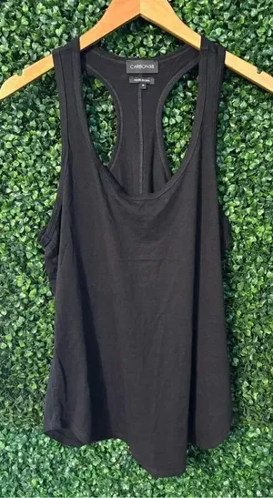 Carbon38 Black Racerback Tank Top Sz Medium NWOT thumbnail 1