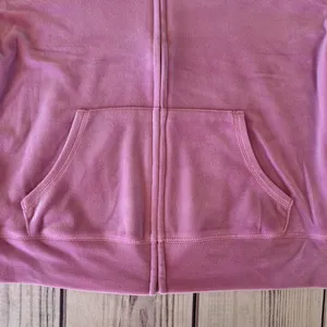 Juicy Couture Dewberry Pink Velour Rhinestone Short Zip Hoodie Set thumbnail 3