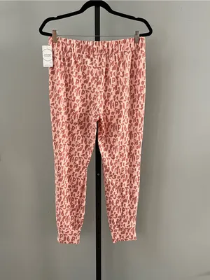 NWT Jockey Women's Soft Essentials Pajamas Pants Pink Leopard Size Medium thumbnail 2