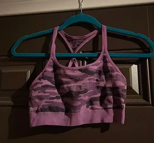 Champion LG purple army print seamless sports bra thumbnail 1