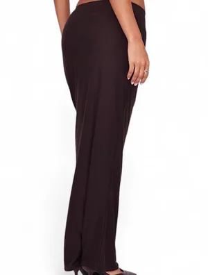 PrettyLittleThing Skirt Sz 4 Chocolate Soft Touch Ruched Waist Maxi Feminine thumbnail 2