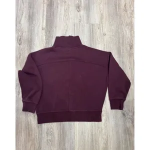 Athleta‎ Cozy Karma 1/4 Zip Top, Antique Burgundy Size XS thumbnail 3