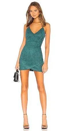 Revolve Superdown Carrie Mini Dress Suede thumbnail 1