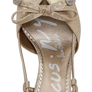 Circus by Sam Edelman NY Monica Gold Metallic Slingback Heels Bow Detail Women’s Size 9 thumbnail 11
