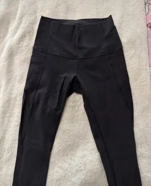 Black Lululemon Leggings with Mesh Detail thumbnail 1