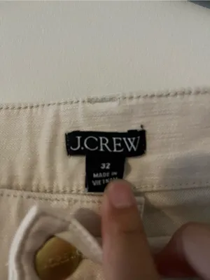 J Crew Cream Camp Pocket Wide Leg Pants 32 High Rise Utility Minimalist Cotton thumbnail 4