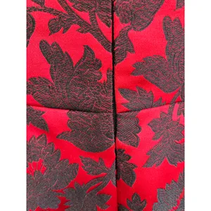 Maggy London Red Black‎ Brocade Ruffle Neck Cocktail Party Dress Size 8 thumbnail 5