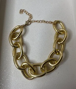Chunky Gold-Tone Chain Bracelet With Adjustable Clasp Womens Fashion Jewelry thumbnail 1