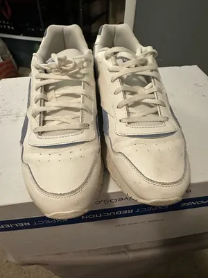 Reebok White Sneakers with Light Blue Trim thumbnail 5
