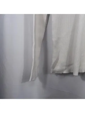 Lauren Ralph Lauren S White Ribbed Turtleneck Sweater thumbnail 4