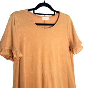 Altar’d State Wren Ruffle Swing Short Sleeve Top Size Large Boho Soft Girl Tee thumbnail 2