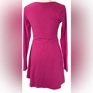 Fit & Comfort Fuchsia Long Sleeve strech Dress thumbnail 4