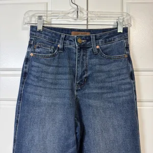 Judy Blue Wide Leg Jeans Womens 1/25 Blue High Rise Stretch Denim Flare thumbnail 3