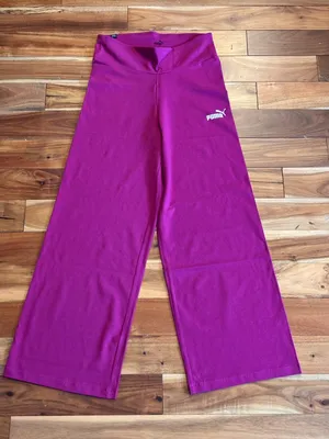 Puma Women's Essentials Straight Leg Full-Length Pink Pants thumbnail 1