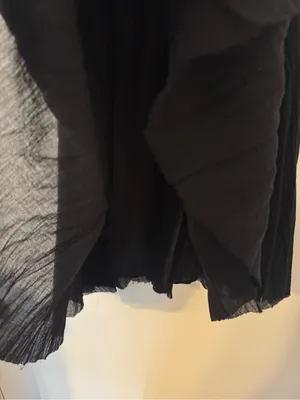 NWT Free People Intimately Delia Asymmetric Raw Hem Cotton Dress in Black Size X thumbnail 9