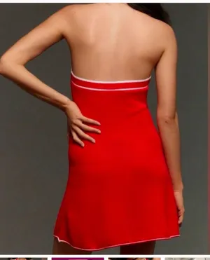 Anthropologie Red Knit Dress thumbnail 2