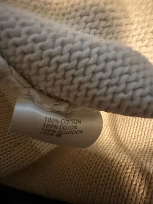 Brandy Melville Brianna Striped Cotton Knit Sweater - Tan & White 160/84A thumbnail 5