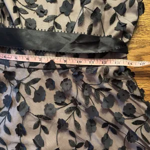 R&M Richards Women's Formal Dress Black‎ Floral Lace with Nude Lining Size 6 thumbnail 13