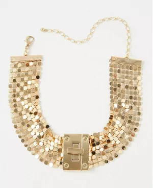Free People Magic Choker Necklace in Gold NWT Sparkle Shine Layering Statement thumbnail 1