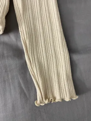 ZARA Cream Knit Long Sleeve thumbnail 3