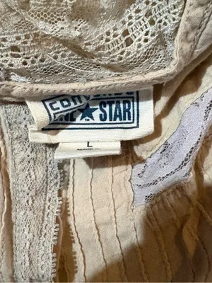 Converse One Star Mini Casual Lace Accent Dress | Size: Large thumbnail 4